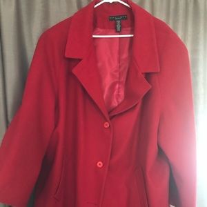 Red dress coat